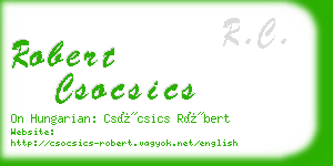 robert csocsics business card
