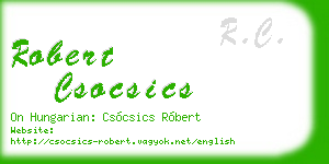 robert csocsics business card